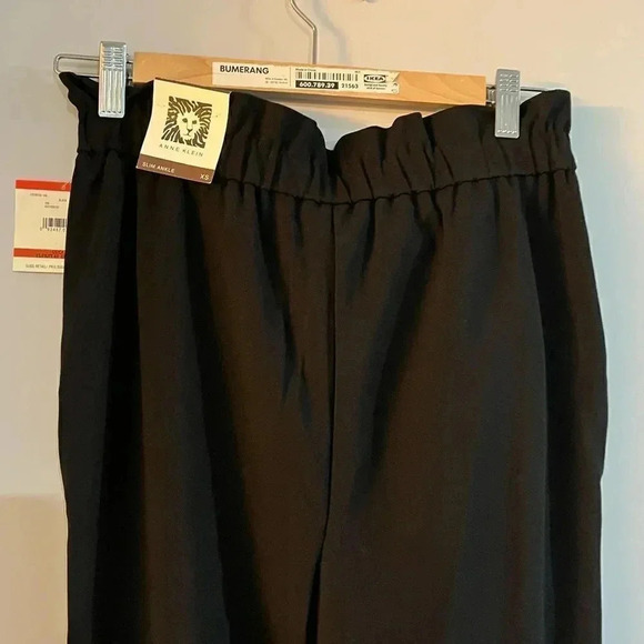 NWT Anne Klein black slim ankle dress slacks with pockets XS - Picture 6 of 7
